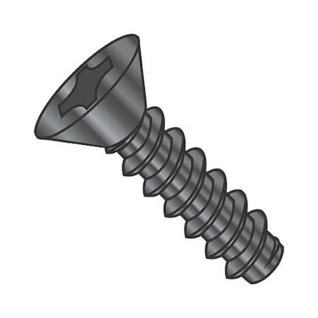 Usa Industrials Self-Drilling Screw, #10-16 x 1", Black Oxide Steel Flat Head Phillips Drive BULK-SCRW-14466